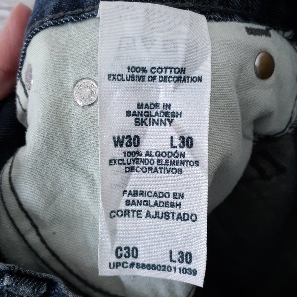 Denizen Levis 216 Mens Jeans 30x30 Skinny Blue 622A - Picture 5 of 6